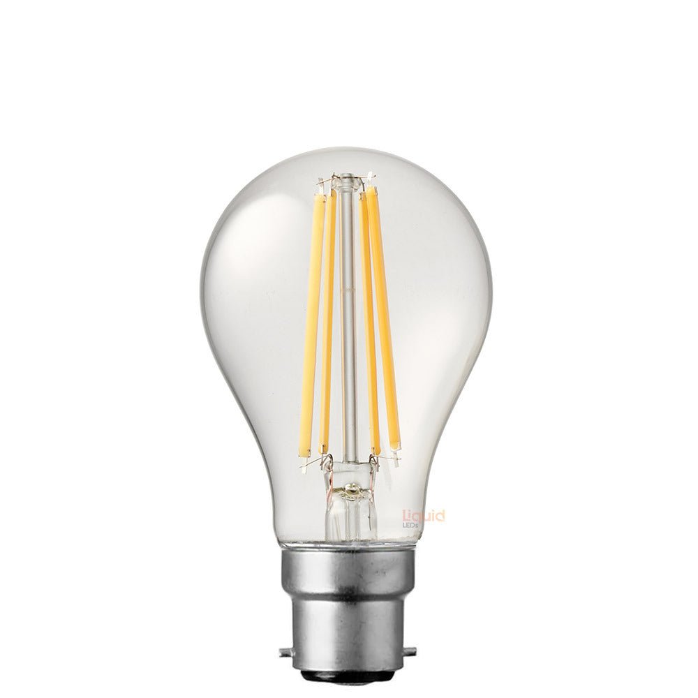 12W GLS LED Bulb B22 Clear in Natural White - LiquidLEDs™ - Traditional Bulbs