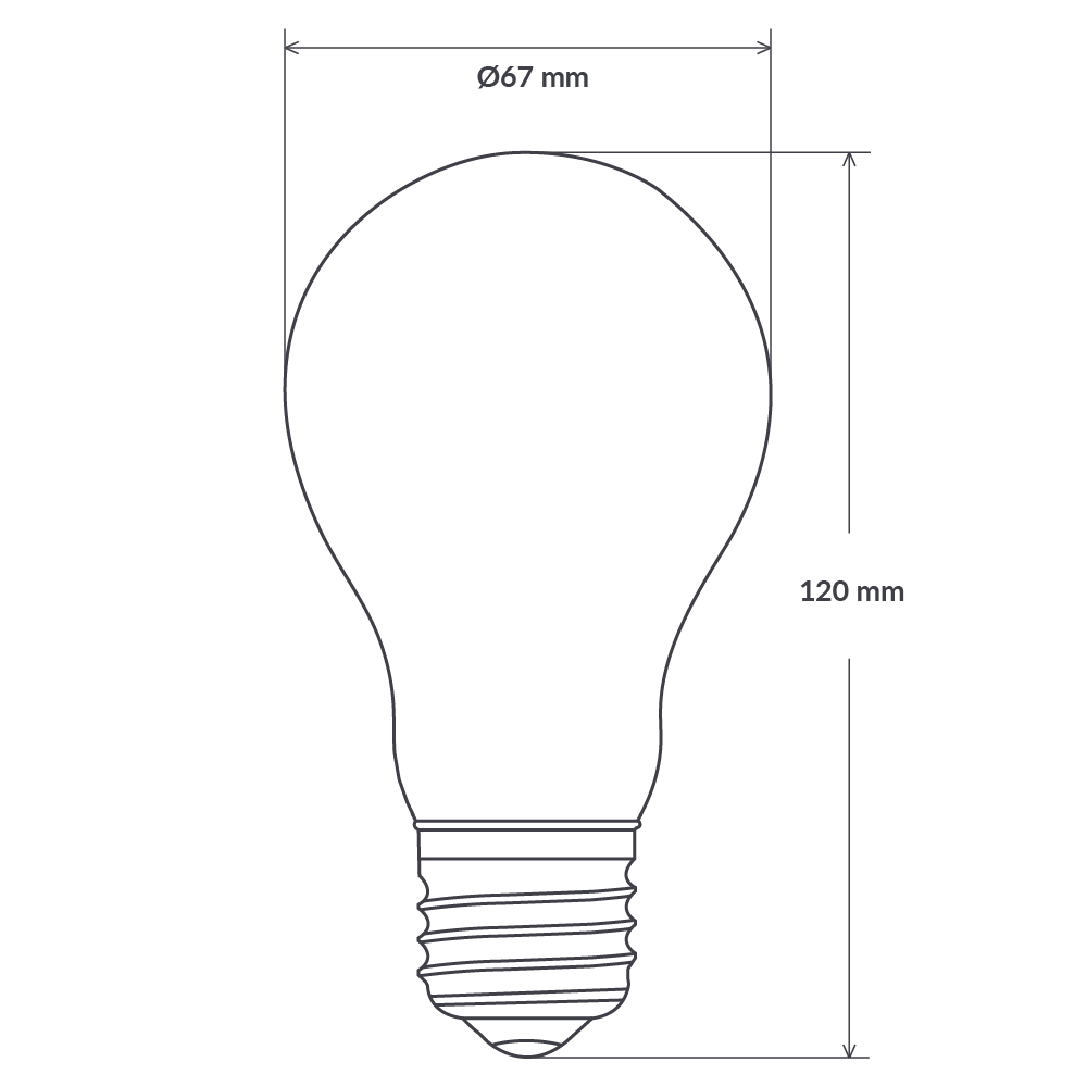 12W GLS LED Bulb E27 Clear in Natural White - LiquidLEDs™ - Traditional Bulbs