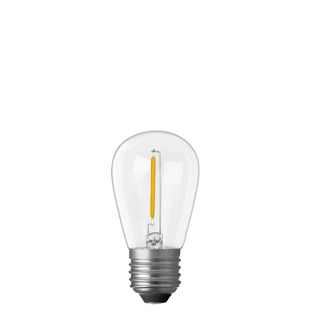 1W 3 Volt S14 Shatterproof LED Bulb E27 in Warm White - LiquidLEDs™ - Edison Bulbs