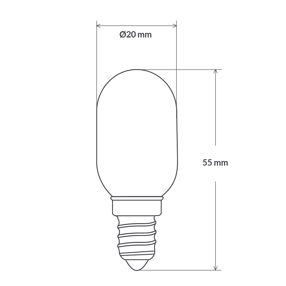 2W Pilot LED Light Bulb E12 in Warm White - LiquidLEDs™ - Mini bulbs