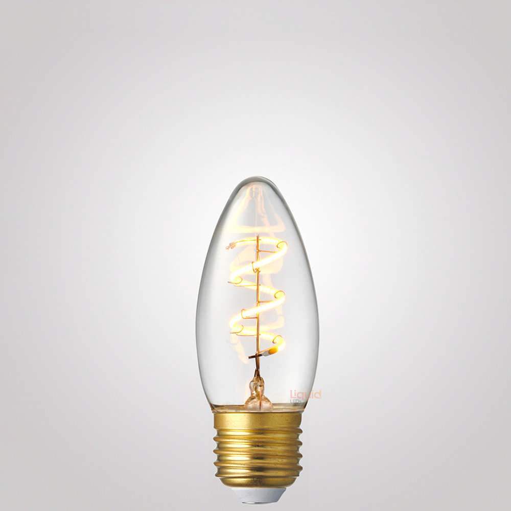 3W Candle Spiral LED Bulb E27 in Extra Warm - LiquidLEDs™ - Candle Bulbs
