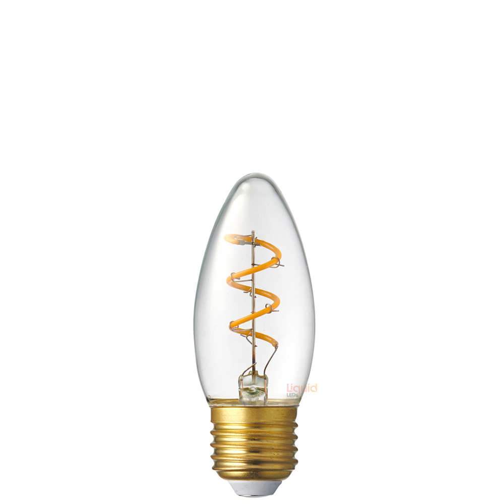 3W Candle Spiral LED Bulb E27 in Extra Warm - LiquidLEDs™ - Candle Bulbs