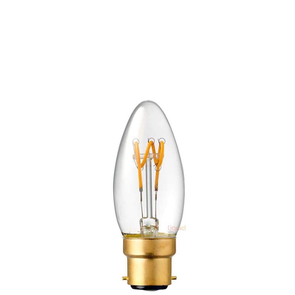 3W Candle Tre Loop LED Bulb B22 in Extra Warm - LiquidLEDs™ - Candle Bulbs