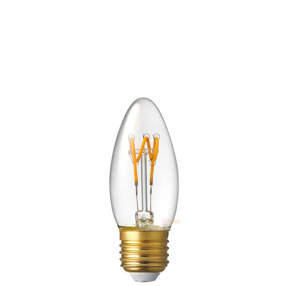 3W Candle Tre Loop LED Bulb E27 in Extra Warm - LiquidLEDs™ - Candle Bulbs