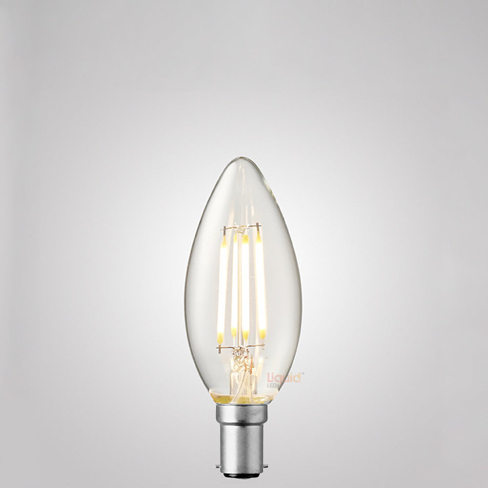 4W Candle Dimmable LED Bulb Clear in Warm White