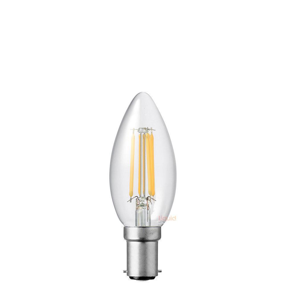 4W Candle LED Bulb B15 Clear in Natural White - LiquidLEDs™ - Candle Bulbs