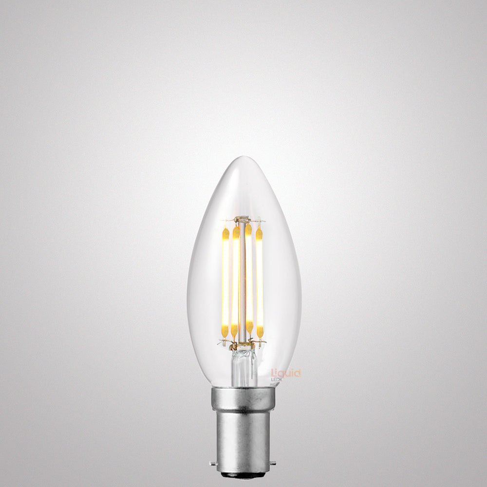 4W Candle LED Bulb B15 Clear in Natural White - LiquidLEDs™ - Candle Bulbs