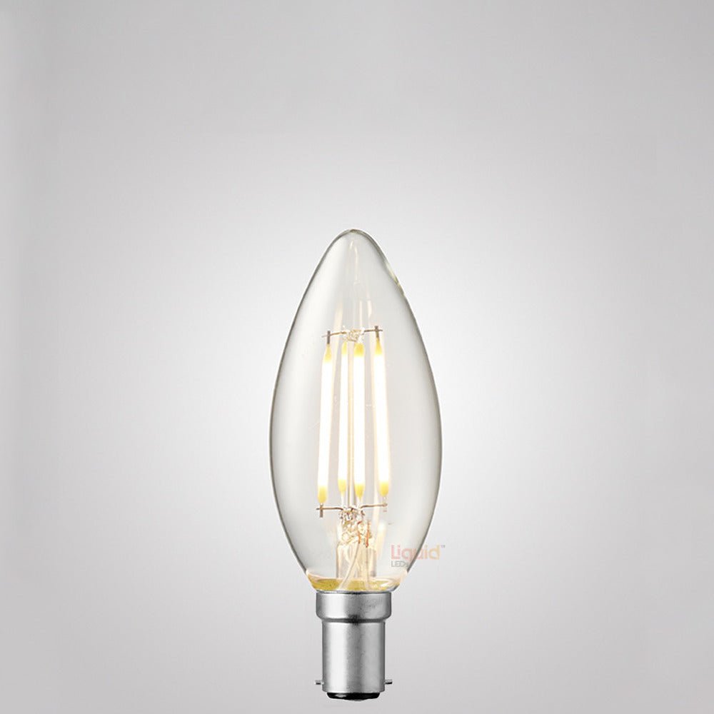 4W Candle LED Bulb B15 Clear in Soft White - LiquidLEDs™ - Candle Bulbs