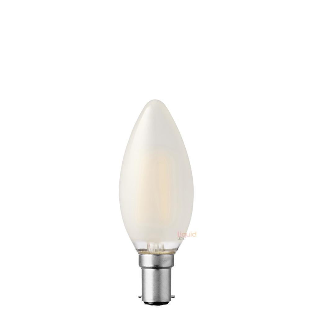 4W Candle LED Bulb B15 Frost in Natural White - LiquidLEDs™ - Candle Bulbs