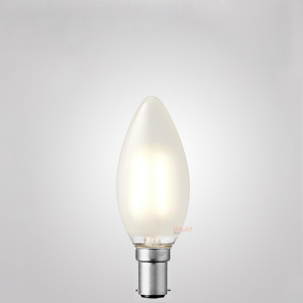 4W Candle LED Bulb B15 Frost in Natural White - LiquidLEDs™ - Candle Bulbs