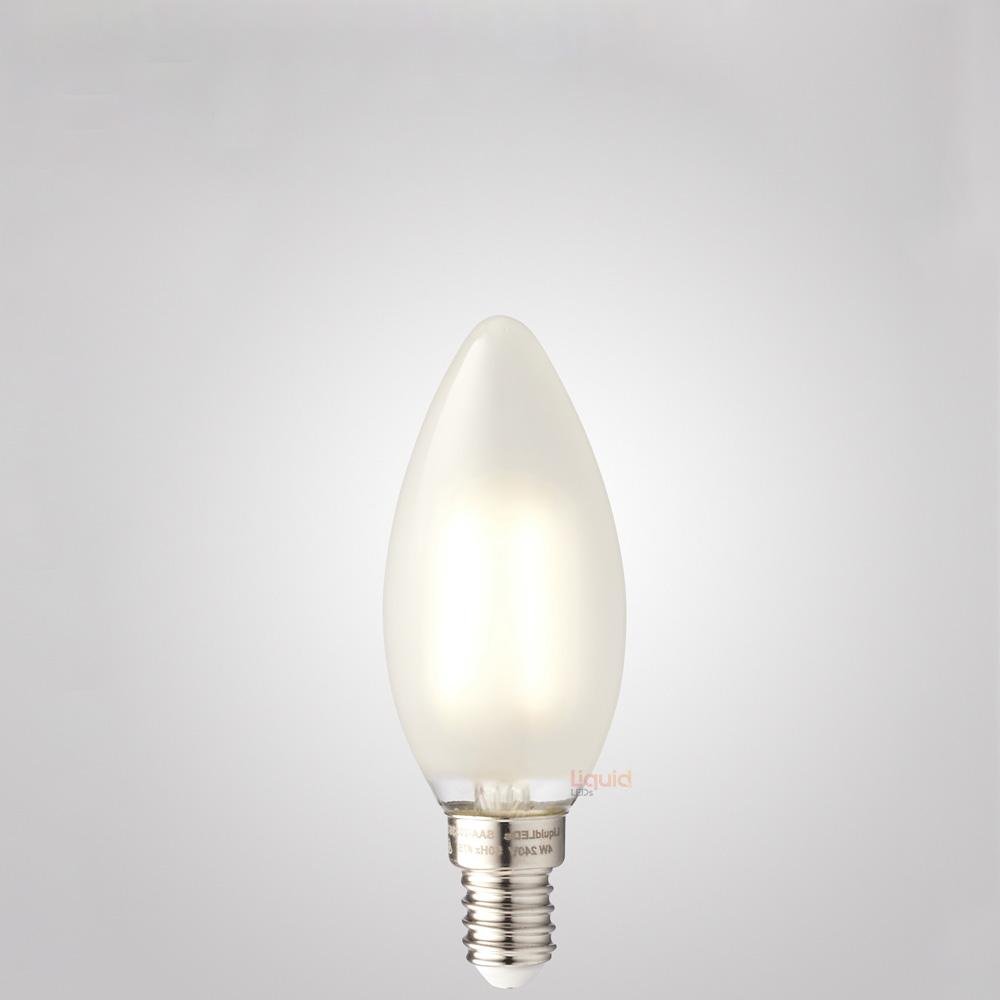 4W Candle LED Bulb E14 Frost in Natural White - LiquidLEDs™ - Candle Bulbs