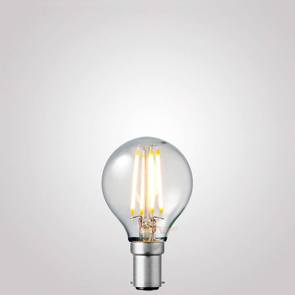 4W Fancy Round LED Bulb B15 Clear in Warm White - LiquidLEDs™ - Fancy Round