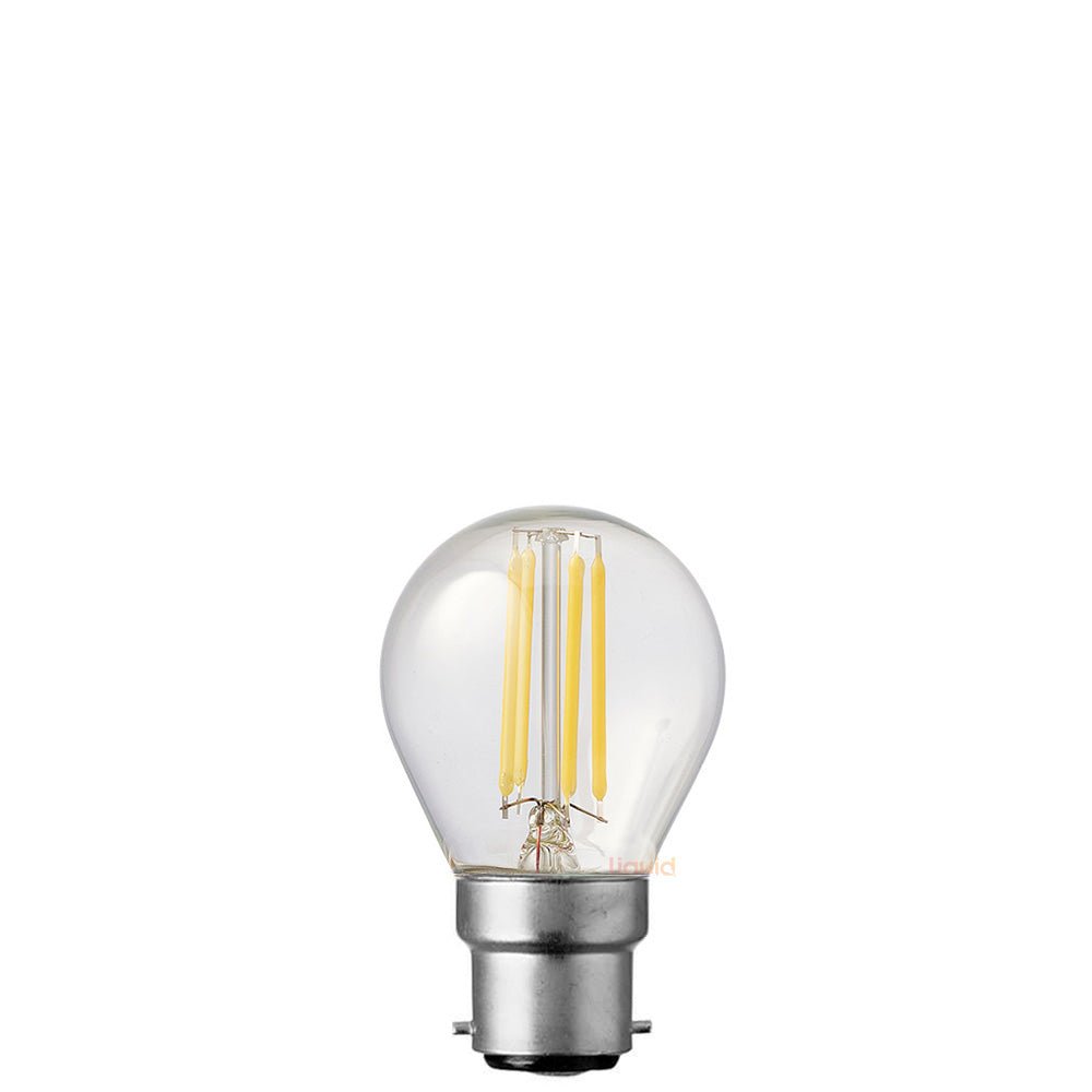 4W Fancy Round LED Bulb B22 Clear in Natural White - LiquidLEDs™ - Fancy Round
