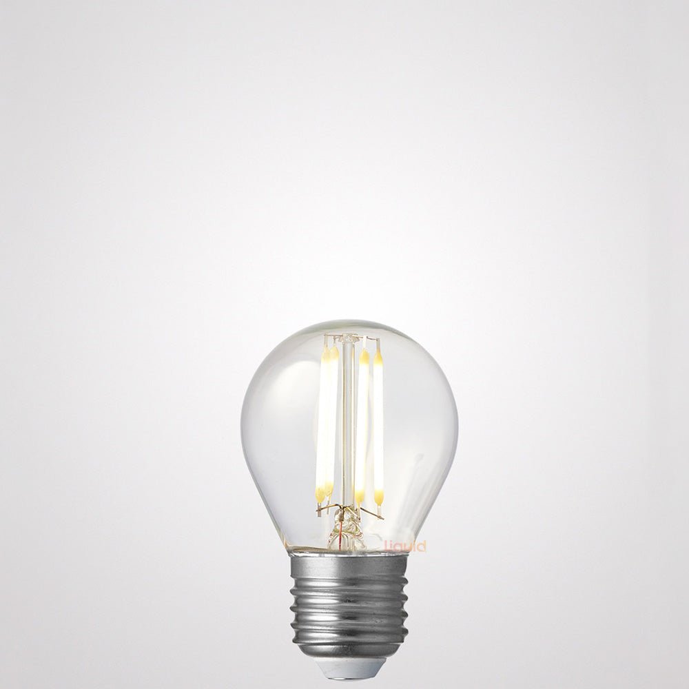 4W Fancy Round LED Bulb E27 Clear in Natural White - LiquidLEDs™ - Fancy Round