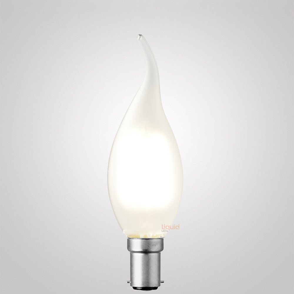 4W Flame Tip Candle LED Bulb B15 Frost in Natural White - LiquidLEDs™ - Candle Bulbs