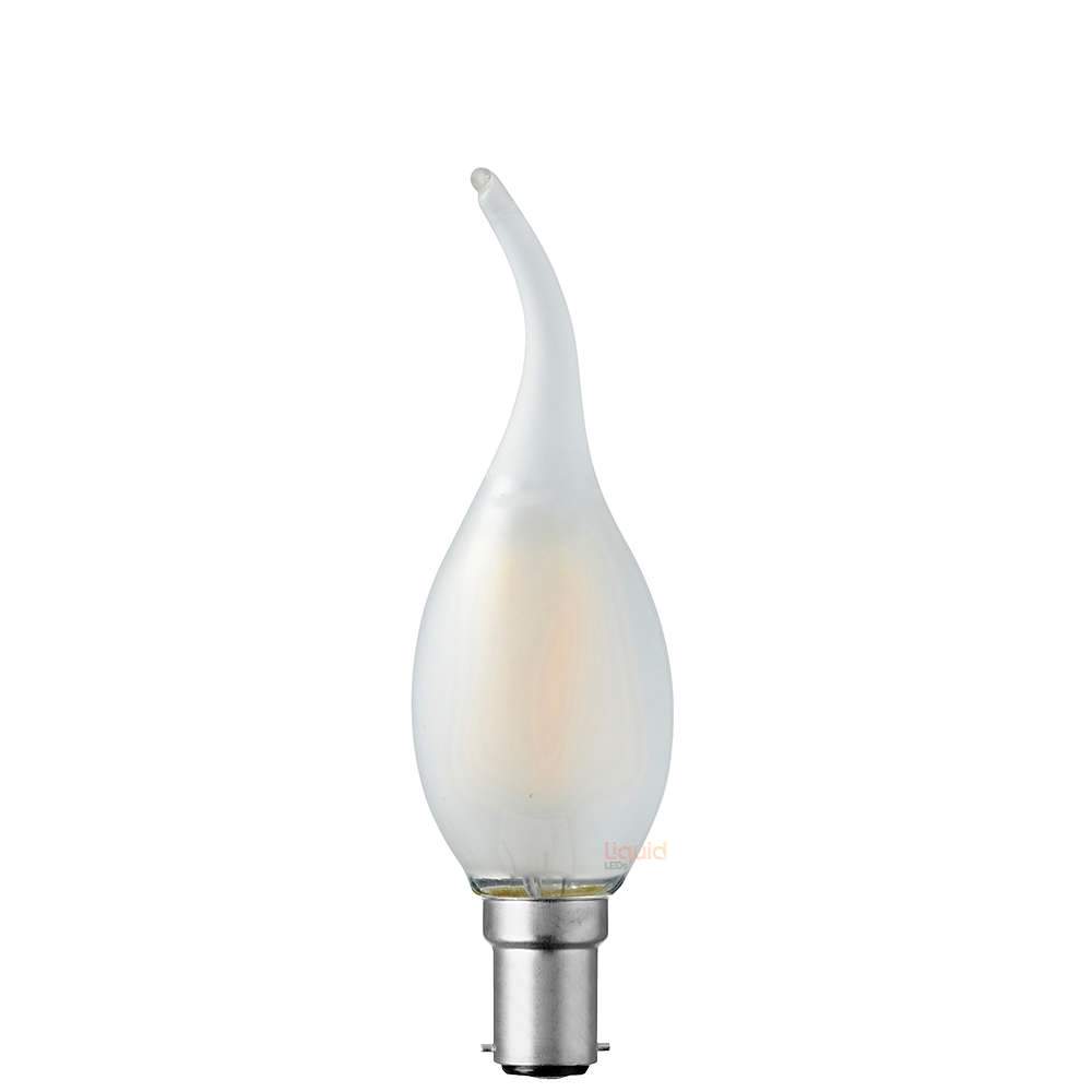 4W Flame Tip Candle LED Bulb B15 Frost in Natural White - LiquidLEDs™ - Candle Bulbs