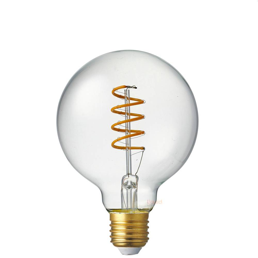 4W G95 Spiral LED Globe E27 in Extra Warm - LiquidLEDs™ - Globe Bulbs