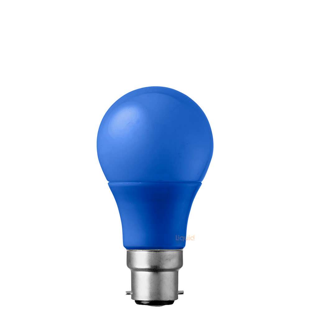 5W Blue GLS LED Light Bulb B22 - LiquidLEDs™ - Coloured Bulbs