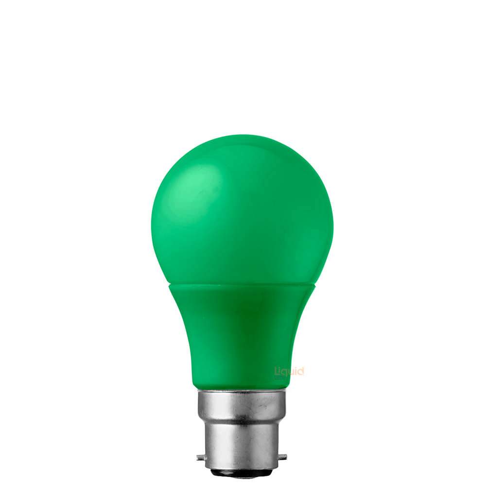 5W Green GLS LED Bulb B22 - LiquidLEDs™ - Coloured Bulbs