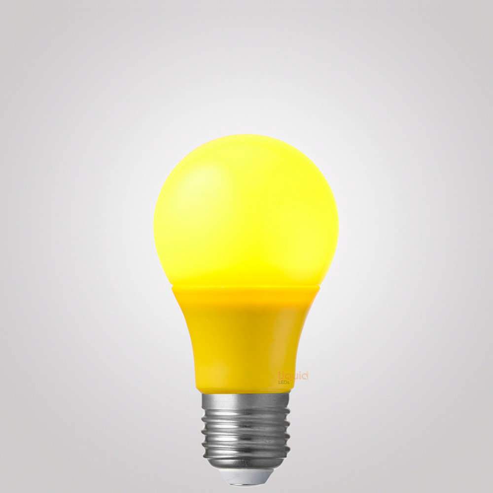 5W Yellow GLS LED Bulb E27 - LiquidLEDs™ - Coloured Bulbs
