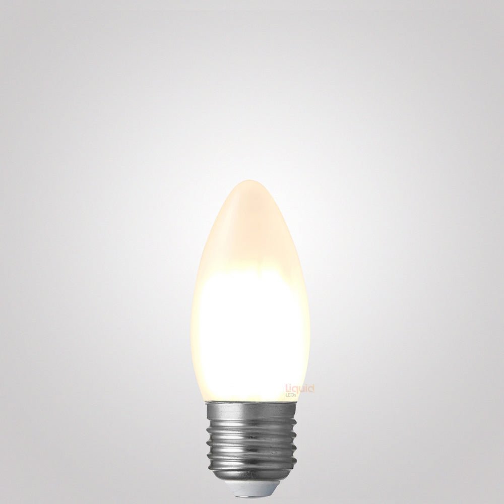 6W Candle LED Bulb E27 Frost in Warm White - LiquidLEDs™ - Candle Bulbs