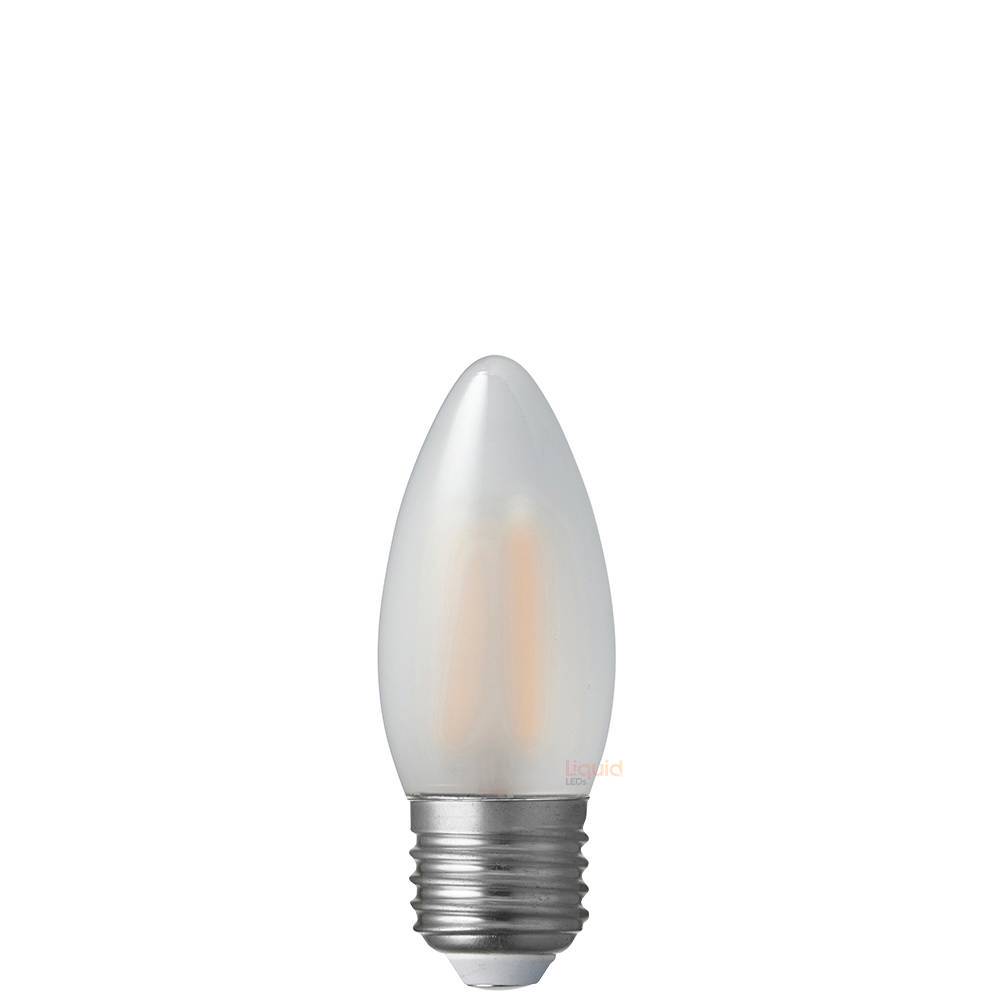 6W Candle LED Bulb E27 Frost in Warm White - LiquidLEDs™ - Candle Bulbs