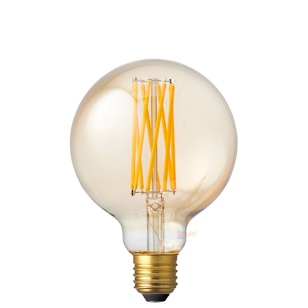 6W G95 Amber LED Globe E27 in Ultra Warm - LiquidLEDs™ - Globe Bulbs