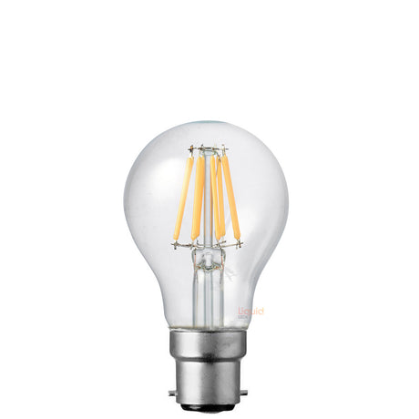 8W 12-24 Volt AC/DC GLS LED Bulb B22 Clear in Natural White