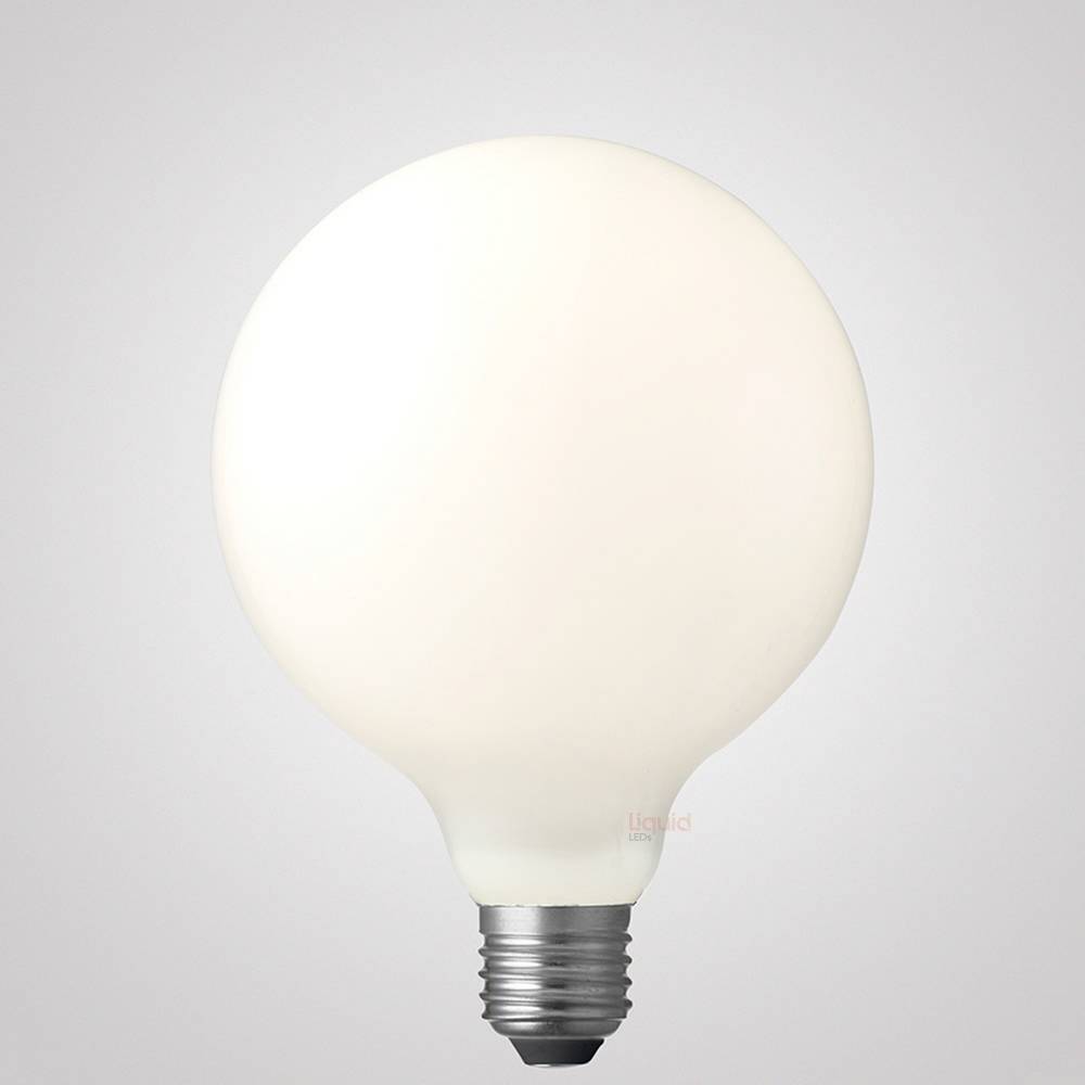 8W G125 LED Globe E27 Opal in Natural White - LiquidLEDs™ - Globe Bulbs