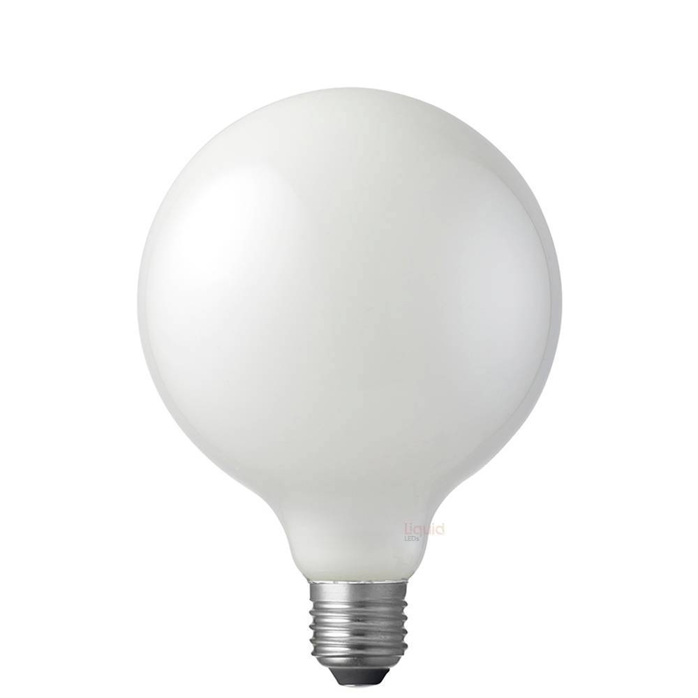 8W G125 LED Globe E27 Opal in Natural White - LiquidLEDs™ - Globe Bulbs