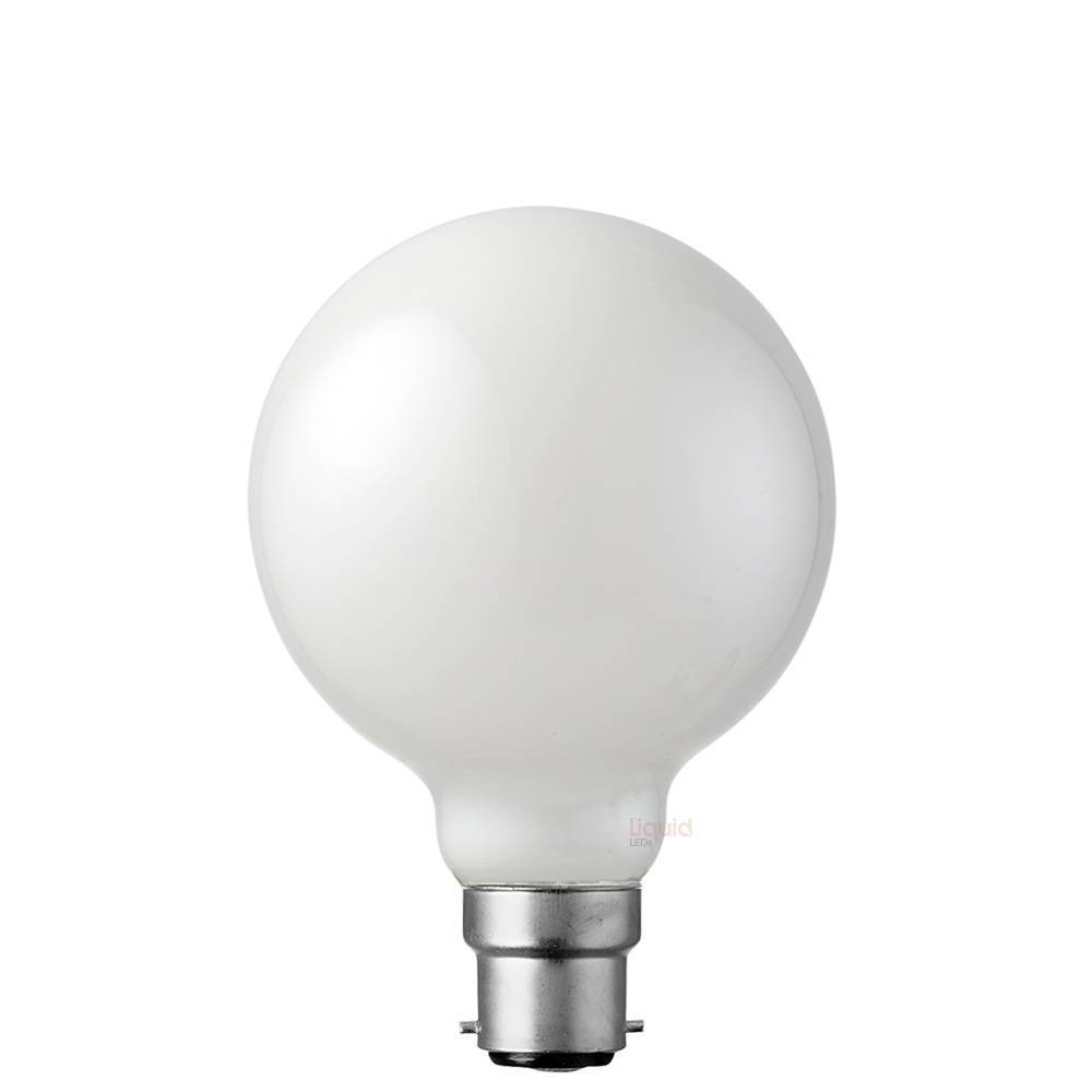 8W G95 LED Globe B22 Opal in Warm White - LiquidLEDs™ - Globe Bulbs