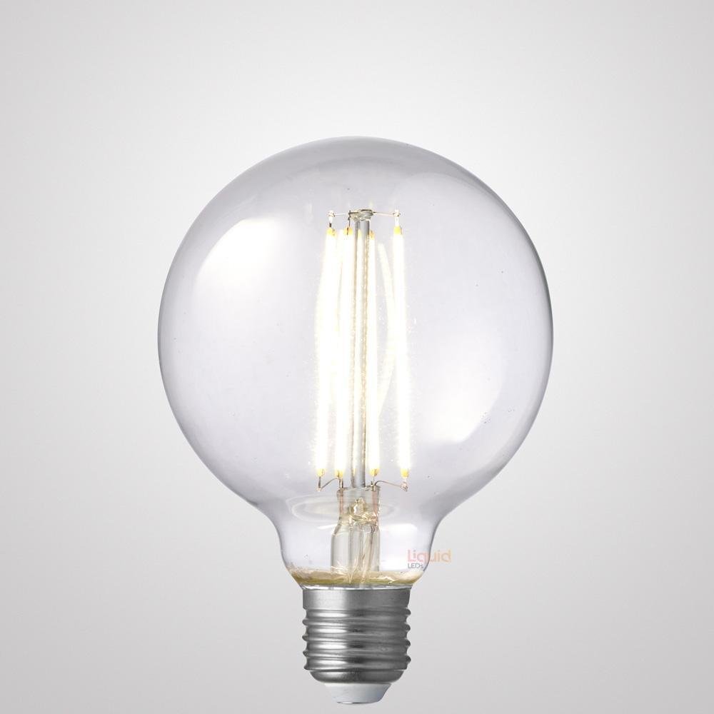 8W G95 LED Globe E27 Clear in Natural White - LiquidLEDs™ - Globe Bulbs