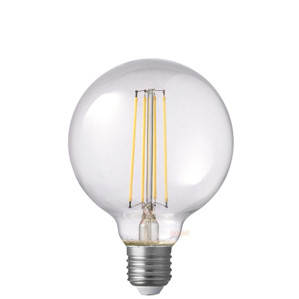 8W G95 LED Globe E27 Clear in Natural White - LiquidLEDs™ - Globe Bulbs