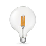 Globo LED 12W G125 E27 Transparente en Blanco Suave