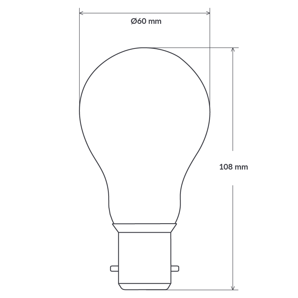 11W GLS LED Bulb B22 Clear in Soft White - LiquidLEDs® - Traditional Bulbs
