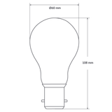 11W GLS LED Bulb B22 Clear in Soft White - LiquidLEDs® - Traditional Bulbs