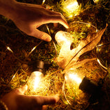 15m Solar Festoon Fairy String Lights with 15 LED Bulbs