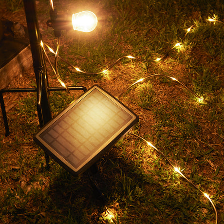 15m Solar Festoon Fairy String Lights with 15 LED Bulbs