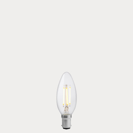 2.5W Candle LED Bulb B15 Clear in Warm White - LiquidLEDs® - Candle Bulbs