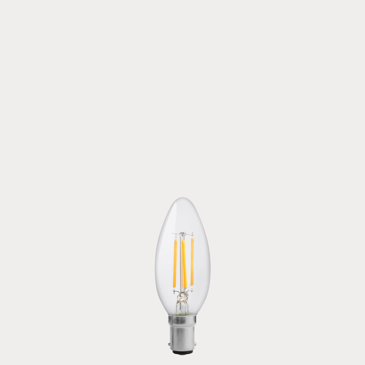 2.5W Candle LED Bulb B15 Clear in Warm White - LiquidLEDs® - Candle Bulbs