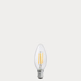 2.5W Candle LED Bulb B15 Clear in Warm White - LiquidLEDs® - Candle Bulbs