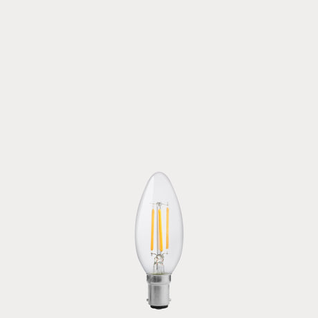2.5W Candle LED Bulb B15 Clear in Warm White - LiquidLEDs® - Candle Bulbs