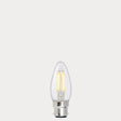 2.5W Candle LED Bulb B22 Clear in Warm White - LiquidLEDs® - Candle Bulbs