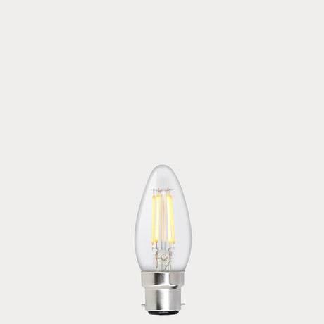 2.5W Candle LED Bulb B22 Clear in Warm White - LiquidLEDs® - Candle Bulbs