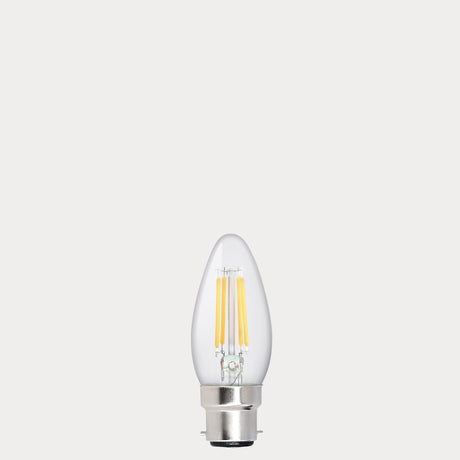 2.5W Candle LED Bulb B22 Clear in Warm White - LiquidLEDs® - Candle Bulbs