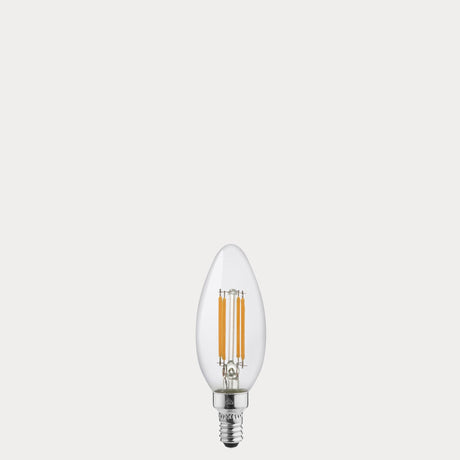 2.5W Candle LED Bulb E12 Clear in Warm White - LiquidLEDs® - Candle Bulbs