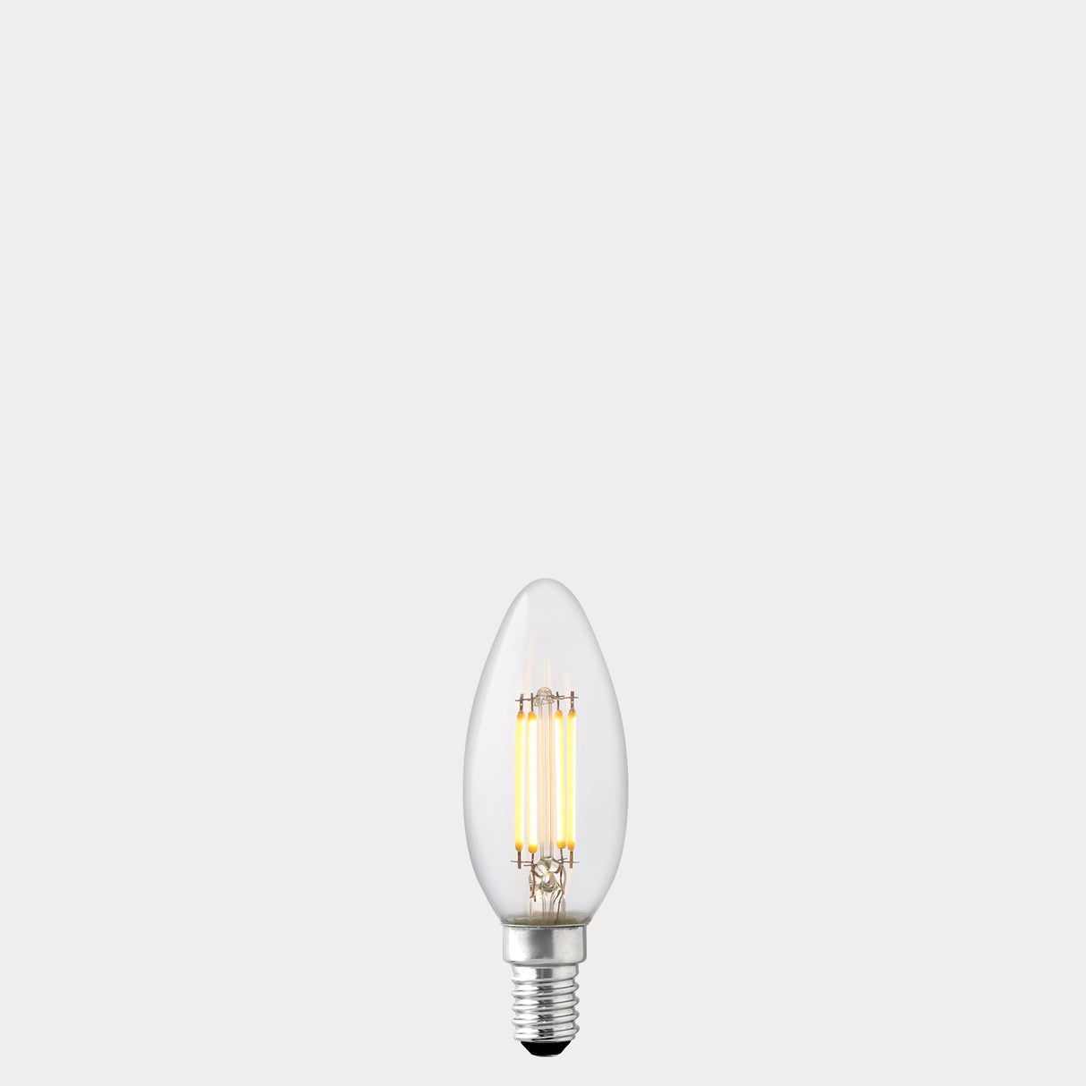 2.5W Candle LED Bulb E14 Clear in Warm White - LiquidLEDs® - Candle Bulbs