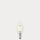 2.5W Candle LED Bulb E14 Clear in Warm White - LiquidLEDs® - Candle Bulbs