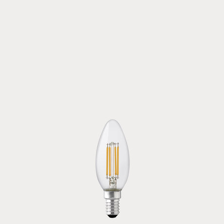 2.5W Candle LED Bulb E14 Clear in Warm White - LiquidLEDs® - Candle Bulbs