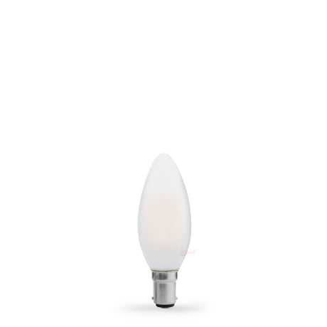 2W Candle LED Bulb B15 Frost in Warm White - LiquidLEDs™ - Candle Bulbs